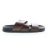 Фото #1 товара Bruno Magli Sicily MB2SICC6 Mens Brown Leather Slip On Slides Sandals Shoes 12