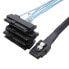 Фото #4 товара Cablecc 50cm Internal Mini SAS SFF-8087 Host to 4 SFF-8482 Target SAS Hard Drive and IDE Power Cable