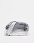 Фото #1 товара Valentino miramar camera bag in silver croc