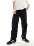 Weekday Frej relaxed fit workwear trousers with pocket detail in black