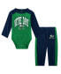 Infant Boys and Girls Navy Notre Dame Fighting Irish Rookie Of The Year Long Sleeve Bodysuit and Pants Set