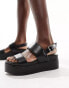 ASOS DESIGN Tucker 2 chunky flatforms in black Черный, 41 - фото #1