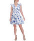 ფოტო #1 პროდუქტის Women's Printed Tiered Fit & Flare Dress