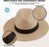 Фото #7 товара Maylisacc Panama Hat Men’s Women’s Summer Fedora Straw Hat Rollable UV Sun Hat