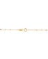 Macy's beaded Chain 18" Statement Necklace in 10k Tricolor Gold-Plate