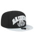 Men's Black/Silver Las Vegas Raiders Team Establish 9FIFTY Snapback Hat Черный - фото #2