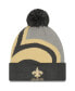 Фото #1 товара Men's Graphite New Orleans Saints Logo Whiz Redux Cuffed Knit Hat