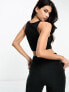 Фото #4 товара Женский укороченный топ Calvin Klein на бретелях, с логотипом CK