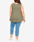 Фото #3 товара Plus Size Fit N Flare Tank Top