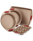 Фото #1 товара Cucina 4-Pc. Cranberry Red Nonstick Bakeware Set