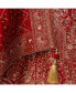 ფოტო #5 პროდუქტის Women's Hand Embroidered Red Banarasi Silk Lehenga Choli