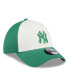 Фото #4 товара Men's White, Green New York Yankees 2024 St. Patrick's Day 39THIRTY Flex Fit Hat