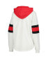 ფოტო #2 პროდუქტის Women's White, Red Detroit Red Wings Goal Zone Long Sleeve Lace-Up Hoodie T-shirt