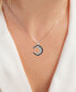 ფოტო #3 პროდუქტის Black Spinel Crescent Moon Pendant Necklace (1/3 ct. t.w.) in Sterling Silver, 16" + 2" extender (Also in Lab-Grown Blue Spinel)