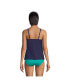 ფოტო #2 პროდუქტის Women's Long Torso Chlorine Resistant Tulip Hem Tankini Swimsuit Top