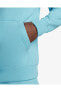Sportswear Pullover Erkek Mavi Polarlı Kapüşonlu Sweatshirt Bv2973-499