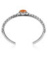 Southwestern Wildflower Orange Spiny Oyster Sundance Sterling Silver Double Row Cuff Bracelet, Size Small - Large