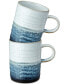 Фото #1 товара Kiln Collection Ridged Stoneware Mugs, Set of 2