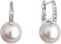 Beautiful silver earrings with synthetic pearl 31301.1