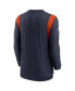 ფოტო #2 პროდუქტის Men's Navy Chicago Bears Sideline Tonal Logo Performance Player Long Sleeve T-shirt