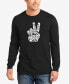 Фото #1 товара Men's Word Art Long Sleeve Peace Out T-shirt