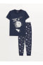 Пижама LC WAIKIKI Kids Bicycle Neck Printed Short Sleeve Boy Pajama Set.