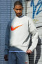 Фото #1 товара Толстовка мужская Nike Sportswear Oversized Bol Kesim Gri Sweatshirt