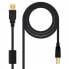 NANOCABLE HQ Ferrita USB A Male To USB B Male 2 m USB Cable