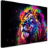 Фото #1 товара Canvas Leinwandbild Neon Löwe Farbig