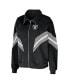 ფოტო #6 პროდუქტის Women's Black Las Vegas Raiders Yarn Dye Stripe Full-Zip Jacket
