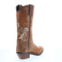 Фото #8 товара Sage 9072 Womens Brown Leather Slip On Cowboy Western Boots 7