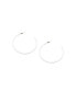 Women's White Minimal Hoop Earrings