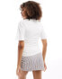 Фото #3 товара ASOS DESIGN fitted t-shirt with waistband detail in white