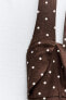 Фото #5 товара Платье миди из смесового льна в горошек ZARA
