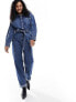 & Other Stories lightweight denim jumpsuit with patch pockets in blue wash