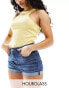 American Eagle hourglass high rise denim shorts in mid blue Klassisches Medium, US 12 - фото #2