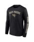 Фото #3 товара Men's Black Wake Forest Demon Deacons Distressed Arch Over Logo Long Sleeve T-shirt