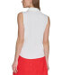 ფოტო #2 პროდუქტის Petite Sleeveless Button-Up Shell Top