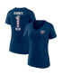 Фото #2 товара Women's Navy Chicago Bears Plus Size Mother's Day #1 Mom V-Neck T-shirt