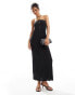 Фото #2 товара YAS halterneck maxi dress in black - BLACK