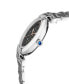 ფოტო #2 პროდუქტის Women's Berletta Swiss Quartz Silver-Tone Stainless Steel Bracelet Watch 37mm