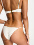 Фото #3 товара Miss Selfridge ruched bikini bottom in cream