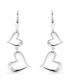 ფოტო #2 პროდუქტის Eros Double Open Heart Drop Earrings