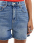 Tommy Jeans denim mom shorts in mid wash