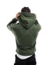 Фото #7 товара ASOS DESIGN oversized hoodie with contrast stitching in khaki