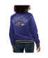 ფოტო #2 პროდუქტის Women's Purple Baltimore Ravens Full Count Satin Full-Snap Varsity Jacket