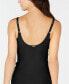 Фото #2 товара Calvin Klein 259096 Women's Ruched Tummy-Control Tankini Top Swimwear Size XL
