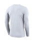 Фото #2 товара Men's White BYU Cougars On Court Bench Long Sleeve T-shirt