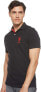 U.S. Polo 274543 Men Slim Fit Solid Polo Underside Of Collar, Black, Medium