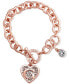 ფოტო #1 პროდუქტის Rose Gold-Tone Link Charm Bracelet